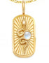 Spirit of the Snake Tarot Pedant with Moonstone Pendant in Gold Vermeil